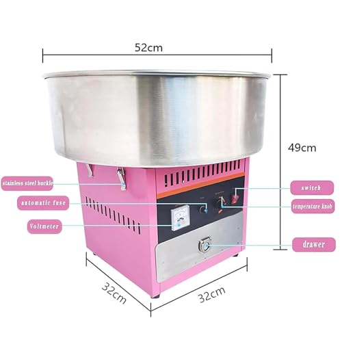 Zuckerwatte Maschine Für Zuhause Kommerziell Mit 20-Zoll Edelstahlschüssel,Zuckerschaufel Und Schublade,Cotton Candy Machine in Höchster Qualität Für Jeden Anlass – Bild 7