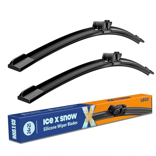 Image of 24 inch+21 inch Silicone Windshield Wiper Blades Replacement for Chevrolet Chevy Malibu 2012-2009 Traverse VW Tiguan Outlook Land Rover Range Rover Evoque Oem Quality Windshield Wipers (Pack of 2)