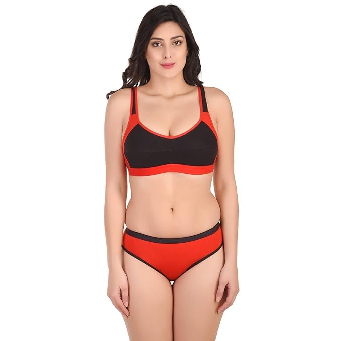 Image of Sports Bra Panty Set for Women, Combo Pack of 1 | Lingerie Set for Women
