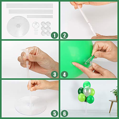 Sinwind 4 stuks ballonstaafhouders, ballonenstandaard-set, ballonaccessoires, tafelhouder, decoratie voor… - Image 4