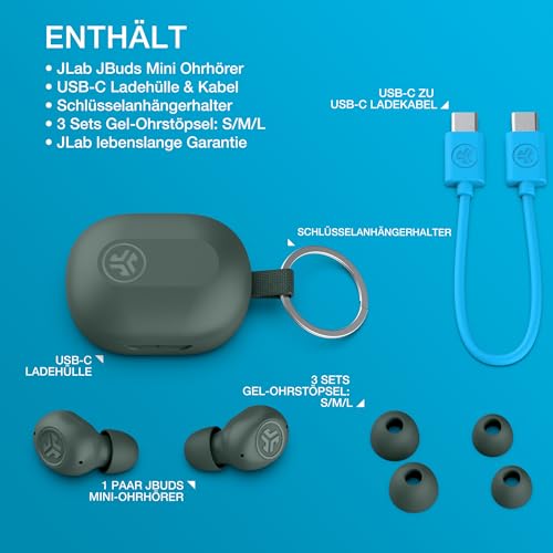 【JLab公式】JBuds Mini ワイヤレスイヤホン Bluetooth イヤホン 防水 小さい耳 寝ホン 寝ながらイヤホン 睡眠用 外部音取り込み 軽い 軽量 ミニ ワイヤレス 小さい 可愛い マイク付き かわいい おしゃれ 落ちにくい 痛くない USB Type-C アプリ設定 カナル型 公式限定2年保証 アクアティール