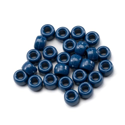 Image of 1000 Pcs Acrylic Pony Beads 6x9mm Bulk for Bracelet Necklace Jewelry Making Earring Hair Braiding Kandi Beads (Violet blue6)