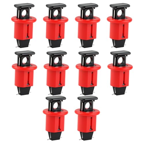 XINZHIZHU - 10 Pack Miniature Circuit Breaker Lockout MCB Lock Off Kit for Electricians Professional Air Switch Locks Electrical Safety Device for Power Isolation Miniature Circuits Breaker