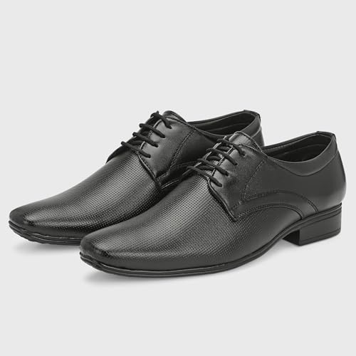 Image of Centrino Formal Shoes for Men | Lightweight Comfortable Office Shoes for Man Stylish | Cushioned Insole Lace-Up Shoes for Men | Durable TPR Sole | Trendy Classic Design Footwear for Men (8119)