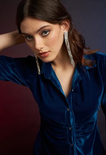 Image of ALL YOURS Womens Ravishing Velvet Slim Fit Party Dress for Women|Valentine Dress for Women|midi Dress for Women|Short Dresses for Women|Dresses for Women|Bodycon Dresses for Women|Bodycon Dresses
