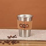 Kalokairi Edelstahl-Kaffeezubereitungs-Set mit Mahlwerk, Filtertrichter und Tassentropfkaffee, kompatibel mit Zuhause oder Büro, für Edelstahlbecher