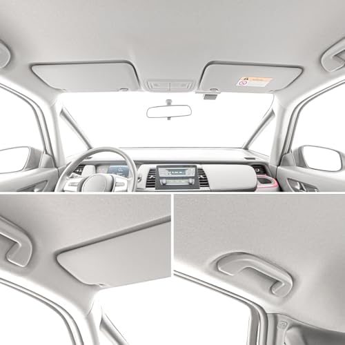 Suede Auto Headliner Fabric 36" L × 60" W with Foam Backing - Grey Interior Replacement Material for Car/Truck/SUV/RV Roof, Tube Packaging - Home Repair/DIY Headliner Material