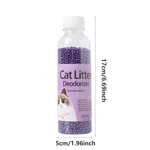 Desodorizador de areia para gatos, removedor de odores de caixa de areia, cristais de areia de gato