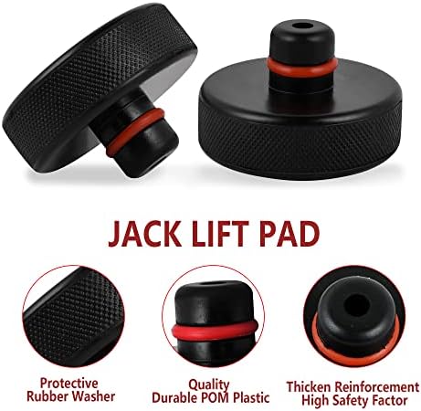 Jack Lift Pad for Tesla Model 3, Akamino 4PCS ack Point Pad Sturdy Rubber Adapter Tool for Protect Battery & Chassis (Black)