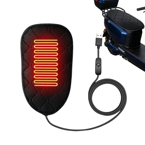 Byuexhp Sitzbezug für Motorräder | Kraftrad Heizkissen mit Wärme - Roller Sitzkissen Für Kaltes Wetter | Für Zweirad Geländemotorrad Schneemobil Roller ATV Straßenreise Reisetouren Straßenrennen