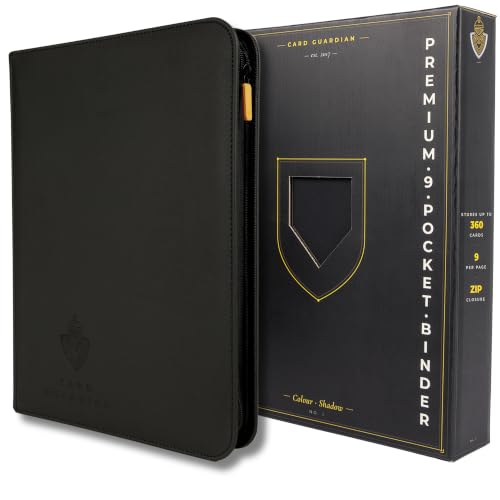 Image of Card Guardian 9 Pocket Card Binder with Zipper, Black