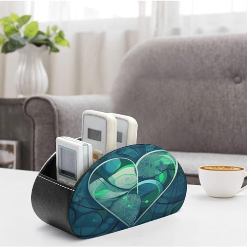 Support de télécommande en cuir synthétique bleu aux finitions soignées - 5