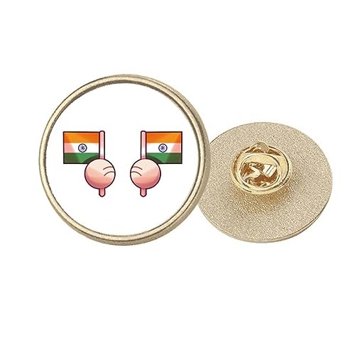 Broche drapeau Asie dorée taille M, épinglette en métal pour veste et costume élégant