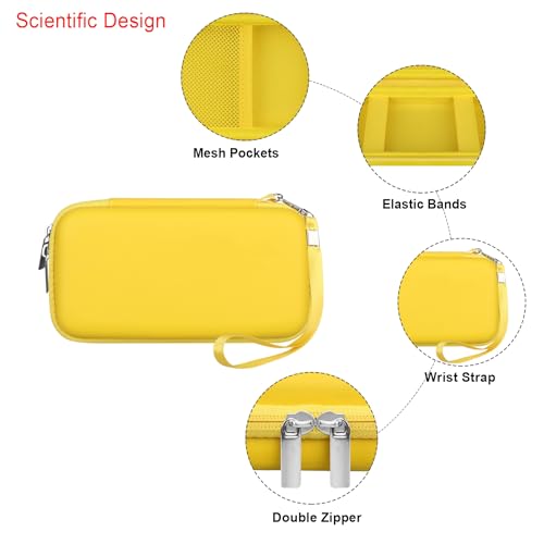 Image of Elonbo Diabetic Supplies Travel Case for Glucose Meter Diabetes Testing Kit | Portable Diabetes Testing Kit Storage Organizer Bag, Glucose Meter Insulin Pen Carrying Case for Test Strips Lancets, Yellow