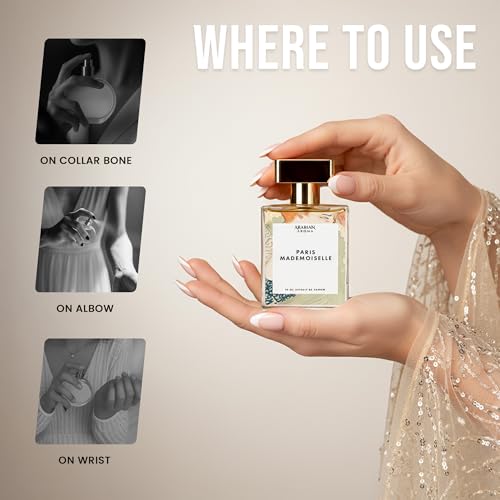 Image of Arabian Aroma Paris Mademoiselle for Women | Deep Amber Floral Fragrance | Long-Lasting Premium Arabic Scent, Extrait de Parfum, 50 Ml.
