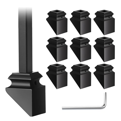 Balustre incliné en fer forgé 1,27 cm : lot de 10 barreaux pour balustrade escalier métal