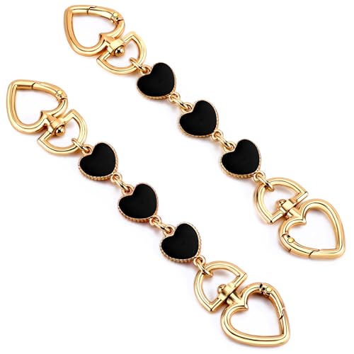 Tmtains 2Pcs Purse Extender Chain Gold Bag Extender Chain Hearts
