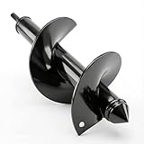 LYFETC Erdbohrer für Bohrmaschine 10x30cm, Gartenbohrer für Akkuschrauber, Spiralbohrer zum Pflanzen von Blumenzwiebeln, Gemüse und Zaunpfosten, Leichter hohler Pflanzbohrer für Flache Gartenarbeiten