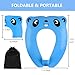 Potty Training Seat for Toddler Kids Boys & Girls, TYRY.HU Portable Toilet Seat with Ergonomic Backrest Fits Most Toilets, Upgraded Soft EVA Non-Slip Secure Easy to Clean Travel Toilet Seat,Blue
