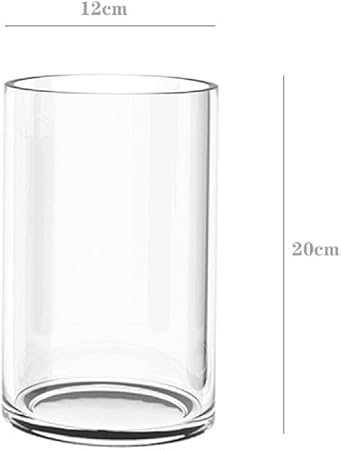 円柱 花瓶 大 フラワーベース ガラス クリア シリンダー 北欧 透明 花器 シンプル クリア 北欧 透明 大きな インテリア 室内 大きい 直径12cm 高さcm クーポン対象外
