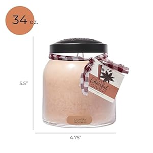 A cheerful givercountry morning 34oz papa scented candle jar with lid keepers of the light 155 hours of burn time gift for women brown  urban country home decor