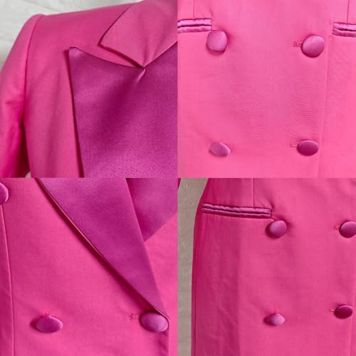 Women's Suit Blazer Women Tuxedo Dress Double Breasted Peaked Lapel for Wedding Cocktail Prom Party4