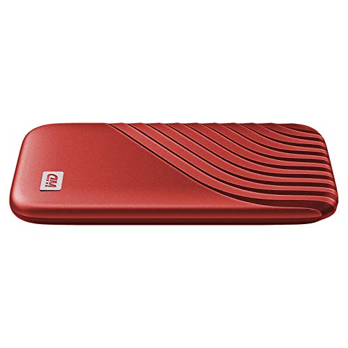 Image of WD Western Digital 2TB My Passport Portable SSD, 1050MB /s R, 1000MB /s W, Upto 2 Meter Drop Protection, HW Encryption, Type-C Cable & Type-A Adaptor, for PC&Mac, Red, 5Y Warranty, External SSD