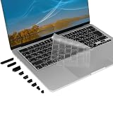 MOSISO 超薄型 ノートパソコン キーボードカバー 対応機種 MacBook Air 13.6/15(M3 M2チップ)/Pro 14/16(M4 M3 M2 M1チップ)2025-2021発売、保護 防塵 耐水 TPUスキン 日本語 JIS配列 ダストプラグ付き(透明)