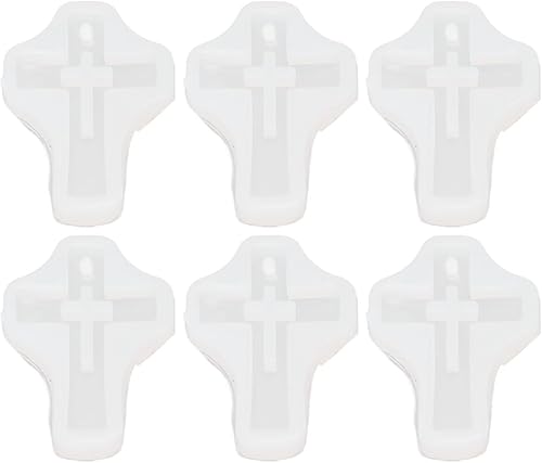 10 piezas de cruz de silicona de alta elasticidad fácil de liberar múltiples funciones colgante de resina de fundición de silicona cruzada para