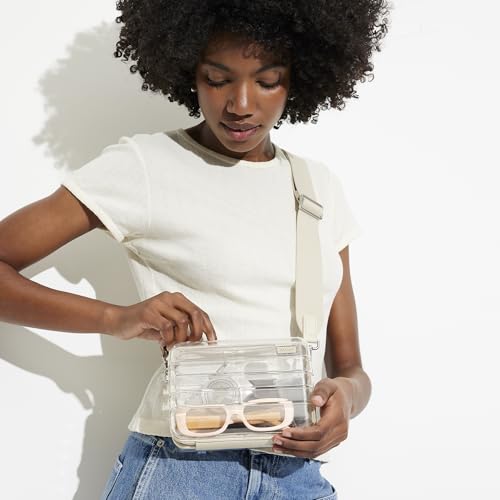 Image of Away Stadium Bag, Stadium-Approved Clear Purse & Crossbody Bag | Clear Stadium Bag for Concerts, Festivals and Sports Events, Compact 5 inch x 3 inch x 7 inch Crossbody Design