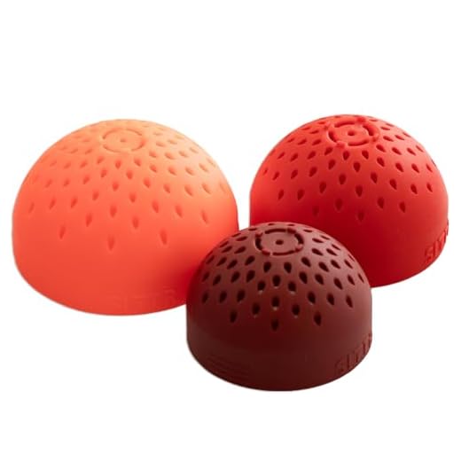 SIFTR (RED) Nesting Can Strainer Mini Colander Set - Space Saving Small Colanders and Strainers - Multi Use Kitchen Gadget - Silicone Can Strainer
