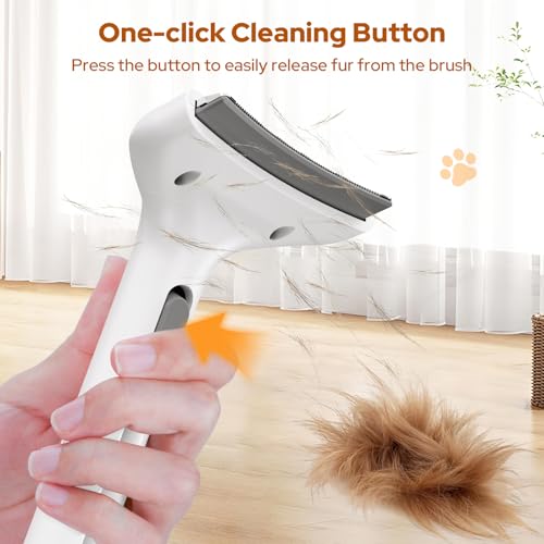Zivacate Unterfellbürste Katze, Fellpflegebürste für Hunde & Katzen, Ein-Klick-Reinigung, Entfernt Unterwolle, Minimalistisches Design, Katzen-Kamm Hunde-Kamm ideal zum Fellwechsel