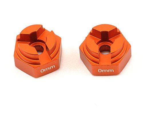 Hexagone de roue alu 0mm orange 87072 pour voiture RC
