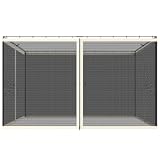 Outsunny 4 Paneles Laterales 3,4x2 m Tela Mosquitera para Cenador Negro