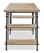 HOMELEGANCE Factory Metal Frame Writing Desk, Rustic Brown