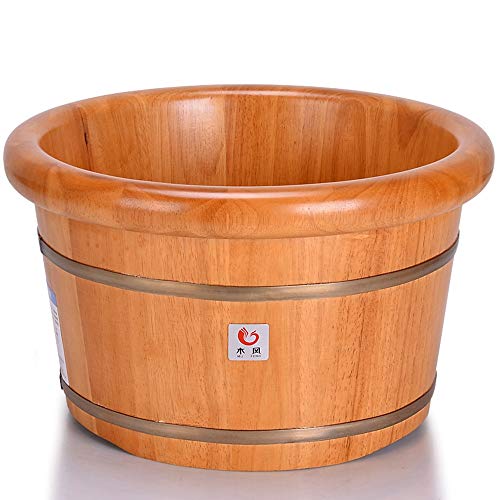 Seau pour bain de pieds en bois afin de soulager les jambes lourdes