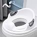 Potty Training Seat for Baby Kids Toddlers Toilet Potty Training Seat for Boys and Girls with Detachable Soft Cushion Anti-Slip Rubber Grip Sturdy Handle and Backrest (White)