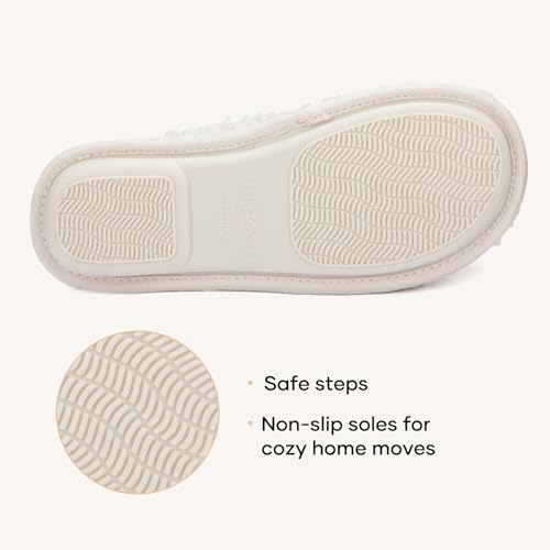 ULTRAIDEAS Women's Fuzzy Slip-on Slippers, Cozy Indoor House Shoes with Memory Foam2