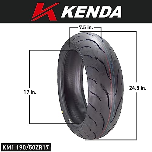 image for Kenda KM1 (KM001) 120/70ZR17 Front (58W) & 190/50ZR17 Rear (73W) Tires