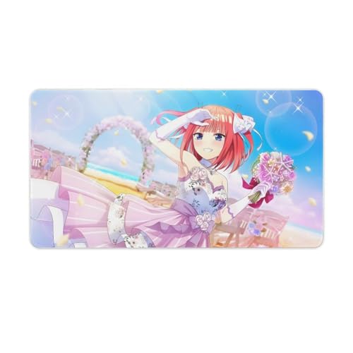 五等分の花嫁 中野二乃 マウスパッド 大型 ゲーミング 滑り止め 防水 デスクマット 超大型 デスクパット パソコンマット ゲーミ 可愛い 大判 装飾 マウス対応 耐久性 滑り止め おしゃれ 大きいサイズ プレゼント 贈り物 40X75cm