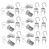 Pinces à rideaux : les pinces sont fabriquées en métal de haute qualité, antirouille et ne se décolorent pas, attache de rideau