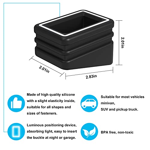 Seat Belt Buckle Holder Keep Seat Belt Car Buckle Upright Stable Luminous Ring Day And Night Easily Positioned Seat Belt Buckle #TOP5