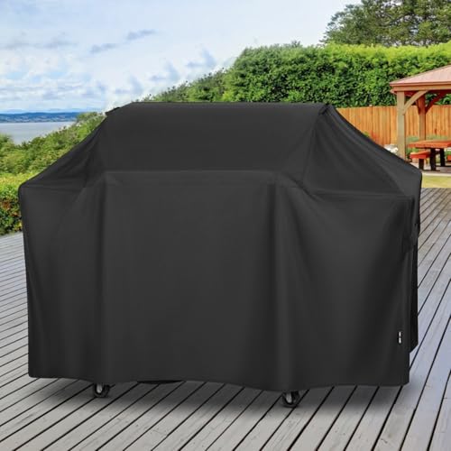 Image of Unicook Grill Cover Compatible with Weber Genesis 400 Series, Heavy Duty Waterproof Outdoor BBQ Cover, Fade Resistant Barbecue Protector, Compared to Weber 7758, Fits Grills up to 69 Inches Wide