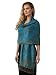 Paskmlna Reversible Paisley Pashmina Shawl Wrap Elegant Colors (#13Turquoise/black)