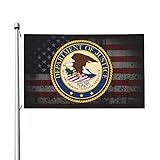 Seal of The United States Department of Justice Flag 3X5 Ft Double Sided Polyester Banner Vivid Color and Fade Resistant for Outdoor Yard Lawn5