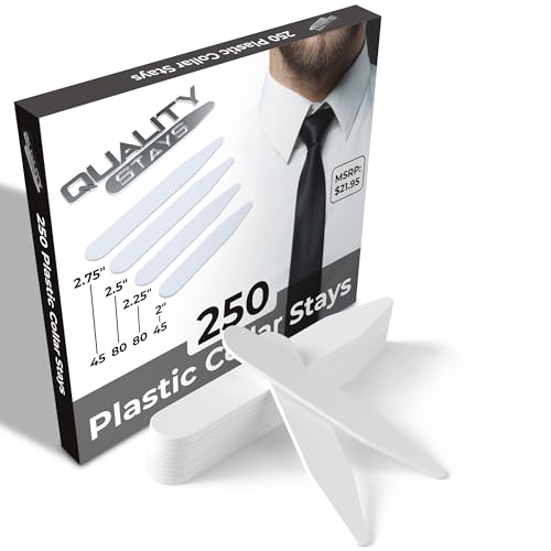 Quality Stays 43230-43963 250 Plastic Collar Stays For Men - Men'S Collar Stays thumb #1