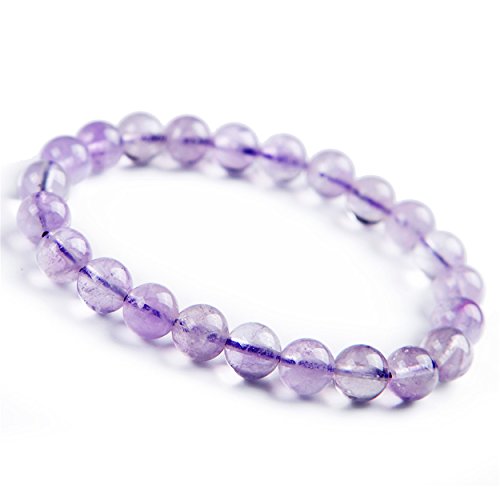 Bracelet améthyste naturelle AAA 8mm en cristal de quartz de qualité joaillerie