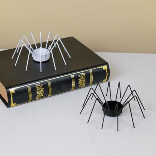Halloween Candle Holder - Scary Iron Spider Candle Holder for Fireplace | Gothic Table Decoration Centre Piece for Fireplace Shelves Tables Counters, Decoration for Hotel Lobby - Image 6