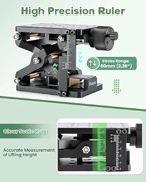 Huanyu Z-Axis Manual Lift Platform*1 + Linear Stage*1