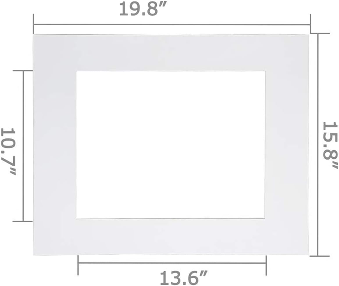 16x20 White Photo Board for Pictures, Photo Mats,Mat Cutters for Picture Frames, 10 Packs